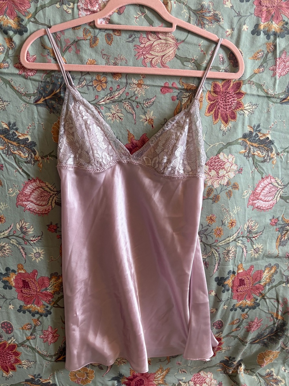In Bloom by Jonquil pink satin chemise